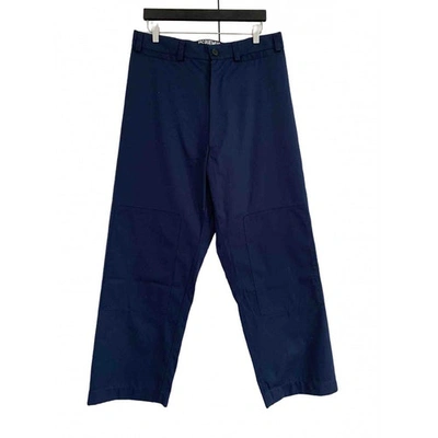 Pre-owned Jacquemus Le Meunier Navy Cotton Trousers