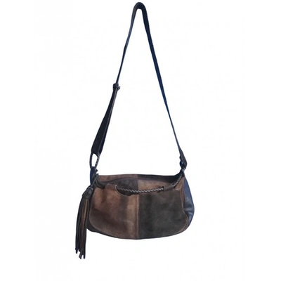 Pre-owned M Missoni Leather Mini Bag In Brown