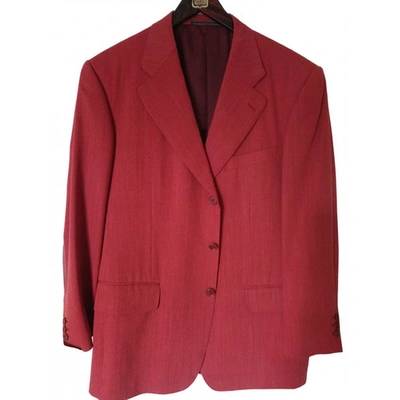 Pre-owned Ermenegildo Zegna Red Wool Jacket