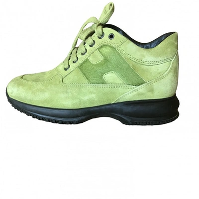 Pre-owned Hogan Trainers In Green