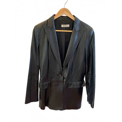 Pre-owned Marella Black Leather Jacket