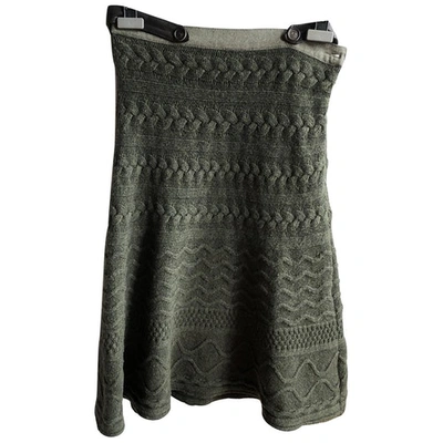Pre-owned Etro Khaki Wool Skirt
