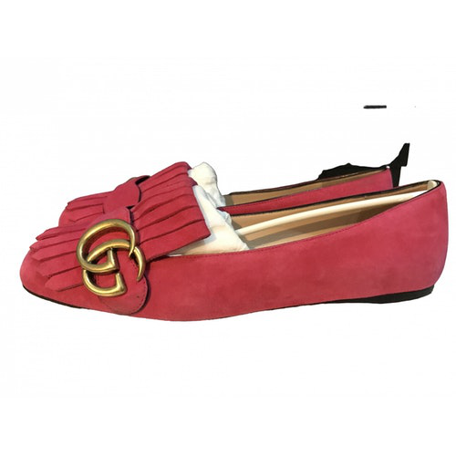 gucci suede ballet flat