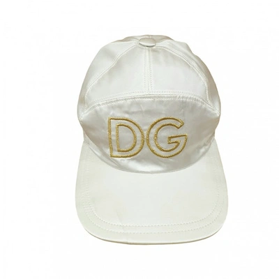 Pre-owned Dolce & Gabbana White Cloth Hat