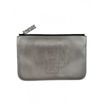 Pre-owned Kenzo Silver Patent Leather Clutch Bag