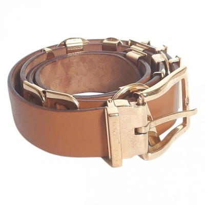 Pre-owned Dolce & Gabbana Beige Leather Belt