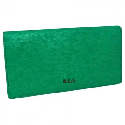 Pre-owned Ralph Lauren Leather Wallet In Green