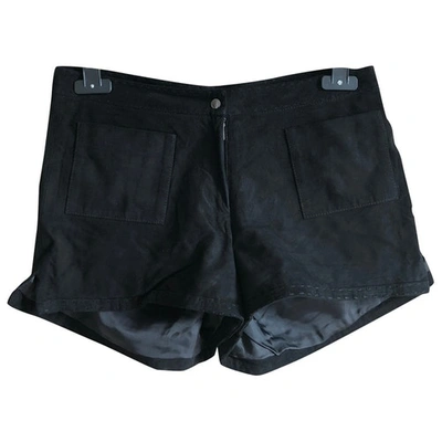 Pre-owned Tamara Mellon Black Suede Shorts