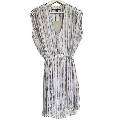 Pre-owned Theyskens' Theory Silk Mid-length Dress In White