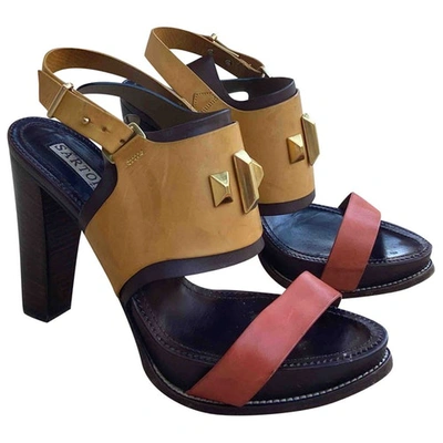 Pre-owned Sartore Leather Sandals In Multicolour