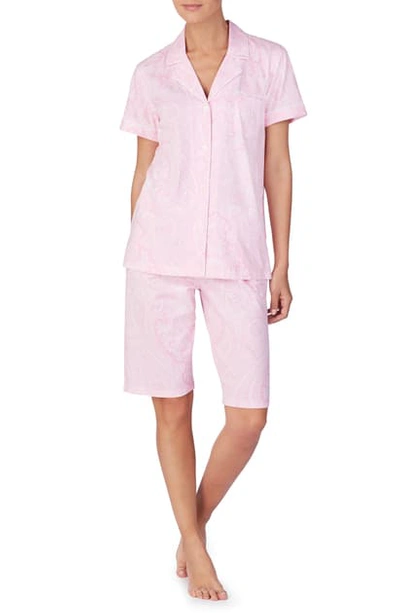 Shop Lauren Ralph Lauren Bermuda Pajamas In Pink Paisley