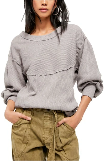 Shop Free People Og Thermal Pullover In Stone