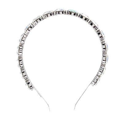 Pre-owned Dolce & Gabbana Crystal Embellished Silver Tone Headband
