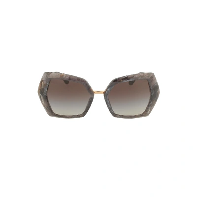 Shop Dolce & Gabbana Sunglasses 4377 Sole In Grey