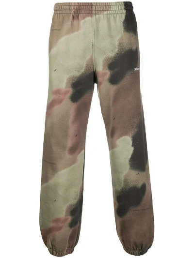 Shop Off-white Camouflage Print Sweat Pants In Multicolor