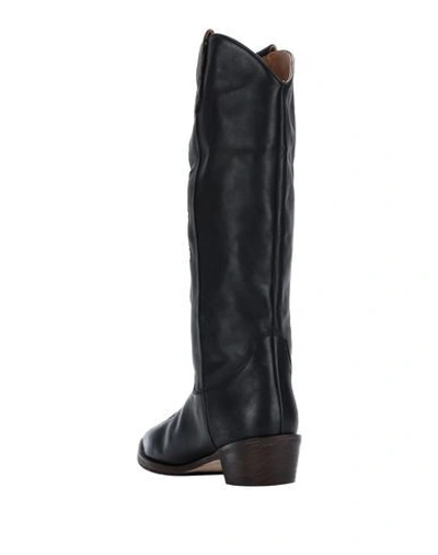 Shop Coral Blue Knee Boots In Black