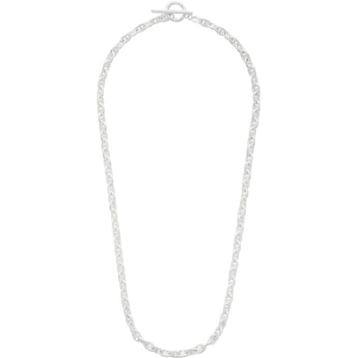 Shop All Blues Silver Polished Pill Necklace