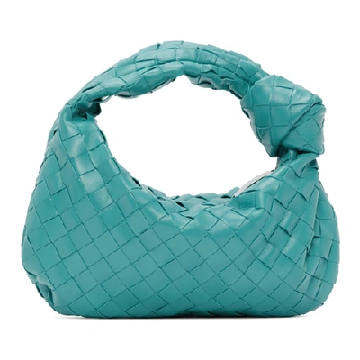 Shop Bottega Veneta Blue Intrecciato Mini Bv Jodie Bag In 3608 Linole