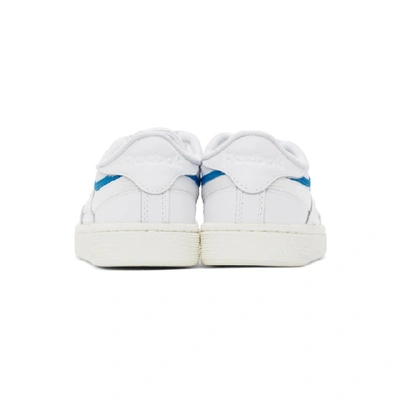 Shop Reebok Classics White And Blue Club C 85 Sneakers In White Horiz