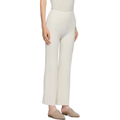 Shop Totême Toteme Off-white Cour Lounge Pants In 160 Ivory