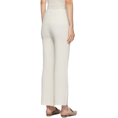 Shop Totême Toteme Off-white Cour Lounge Pants In 160 Ivory