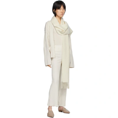 Shop Totême Toteme Off-white Cour Lounge Pants In 160 Ivory