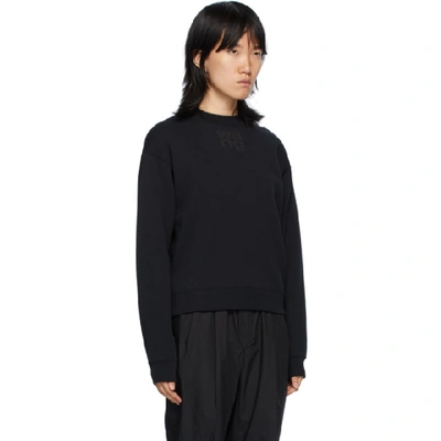 Shop Alexander Wang T Black Foundation Terry Sweatshirt In 001 Black