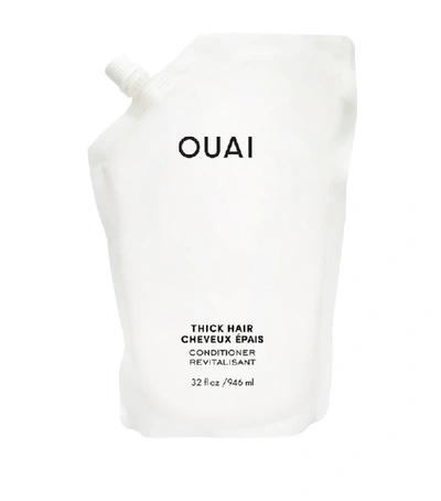 Shop Ouai Thick Hair Conditioner Refill (946ml) In White