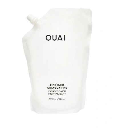 Shop Ouai Fine Hair Conditioner Refill (946ml) In White