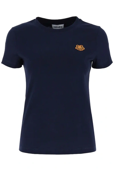 Shop Kenzo Tiger Patch T-shirt In Blue