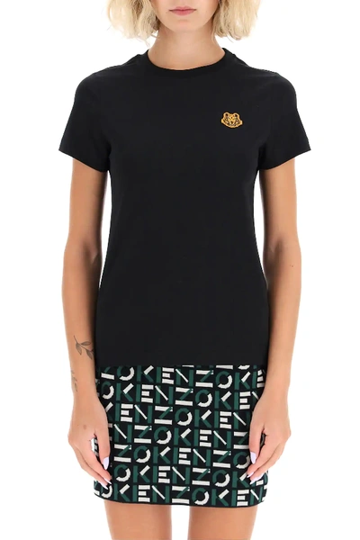 Shop Kenzo Tiger Patch T-shirt In Black