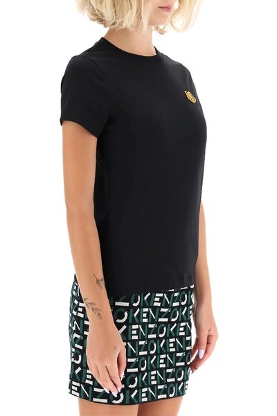 Shop Kenzo Tiger Patch T-shirt In Black