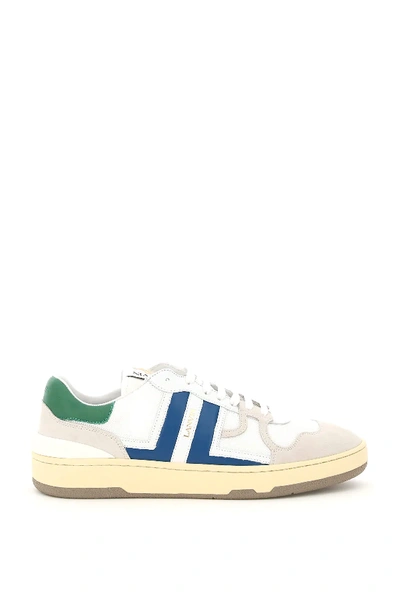 Shop Lanvin Clay Sneakers In White,green,blue