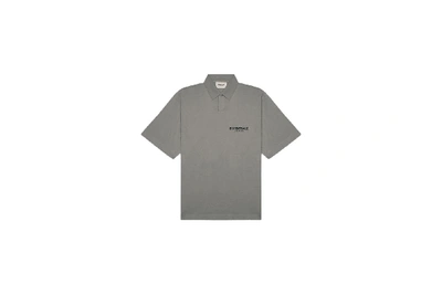 Pre-owned Fear Of God Essentials Short Sleeve Boxy Polo Gray