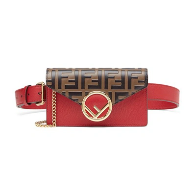 Shop Fendi Belt Bag In Rouge