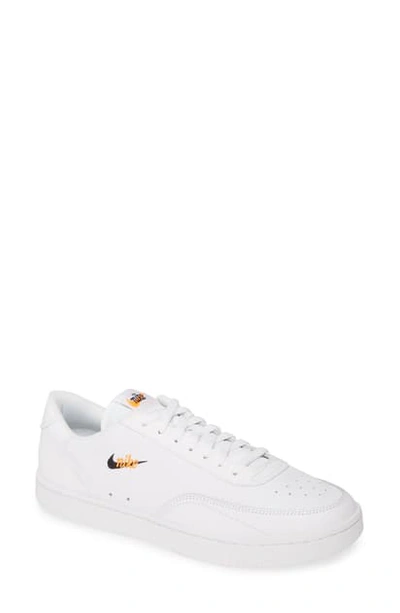 Shop Nike Court Vintage Premium Sneaker In White/ Black/ Total Orange