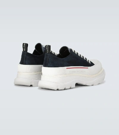 Shop Alexander Mcqueen Tread Slick Platform Sneakers In Blue