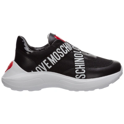 Shop Love Moschino Women's Slip On Sneakers In Black