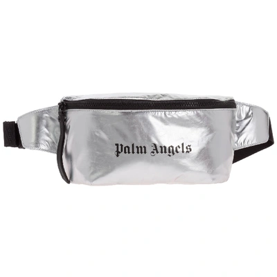 Shop Palm Angels Men's Belt Bum Bag Hip Pouch  Fanny In Silver