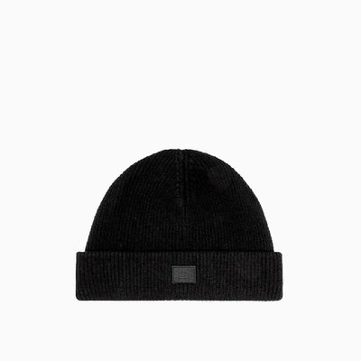 Shop Acne Studios Kansy Beanie Hat C40075-900000 In Black