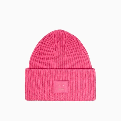 Shop Acne Studios Pansy N Face Beanie Hat D40009-bqu000 In Bubblegum/pink