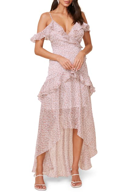 high low ruffle maxi dress