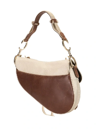 Pre-owned Dior Trotter Saddle Bag In Brown