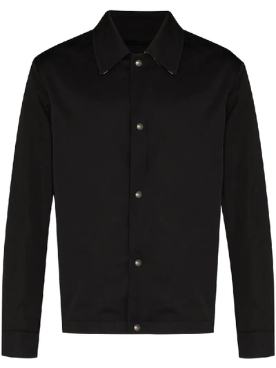 Ferragamo Contrast Collar Jacket In Black