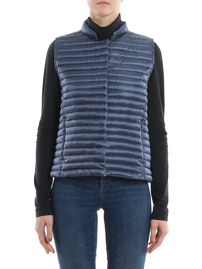 Shop Save The Duck Padded Waistcoat In Blue