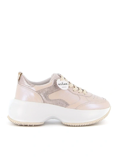 Shop Hogan Maxi I Active Leather Sneakers In Pink