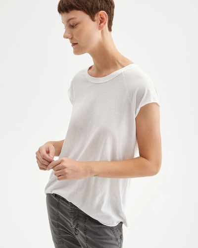 Shop Nili Lotan Short Sleeve Baseball Tee In Mocha