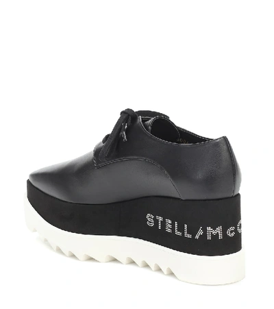 Shop Stella Mccartney Elyse Faux Leather Derby Platforms In Black