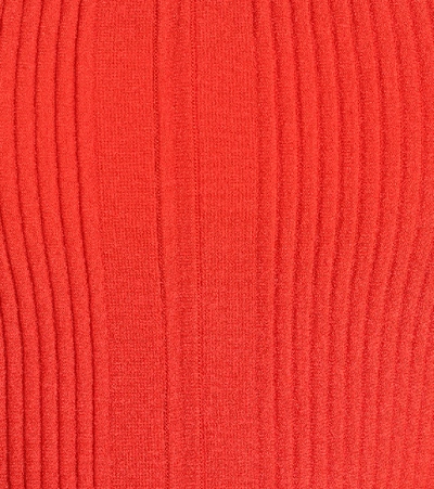 Shop Altuzarra Yanaka Ribbed-knit Tank Top In Orange