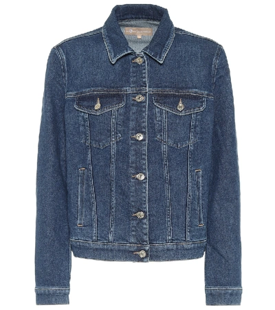 Shop 7 For All Mankind Modern Trucker Denim Jacket In Blue